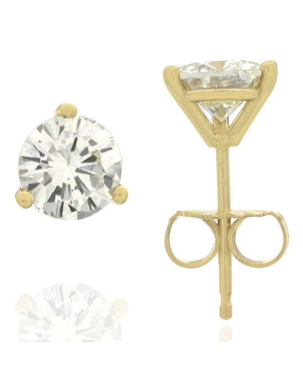 Round Brilliant Cut Diamond Martini Studs