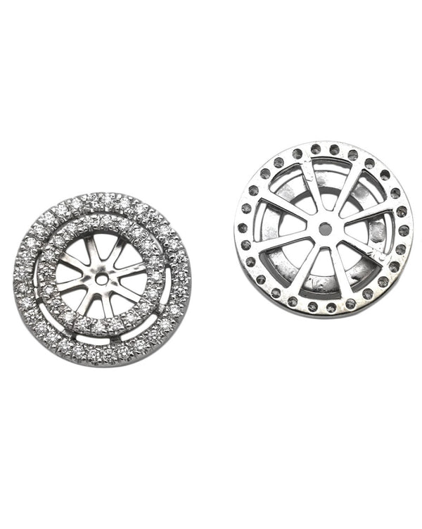 Double Halo Diamond Earring Jackets