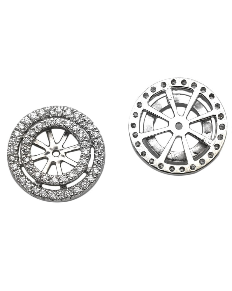 Double Halo Diamond Earring Jackets