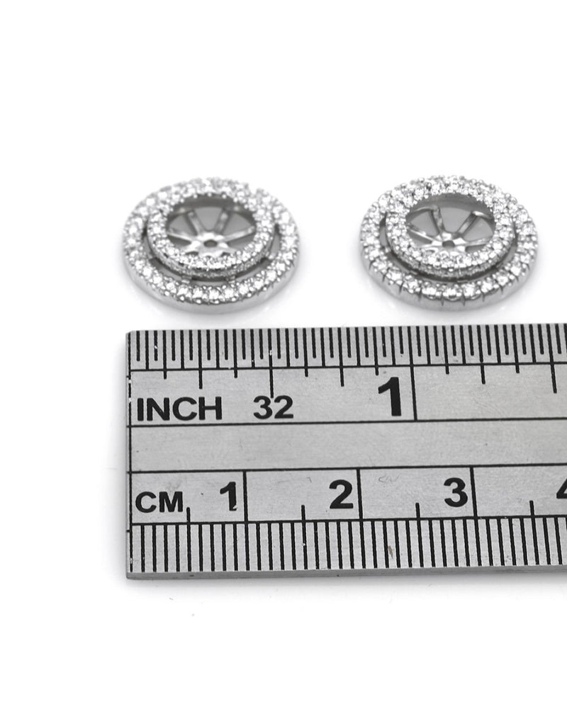 Double Halo Diamond Earring Jackets