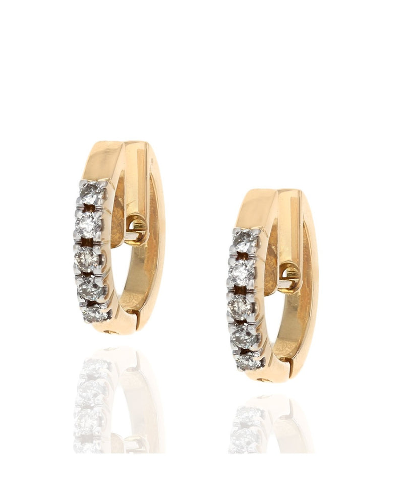 Diamond Miniature Hoop Earrings