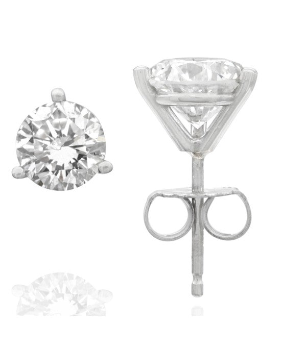 2.26ctw Round Brilliant Cut Diamond Martini Stud Earrings