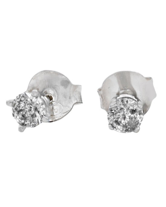 4 Prong Diamond Stud Earrings