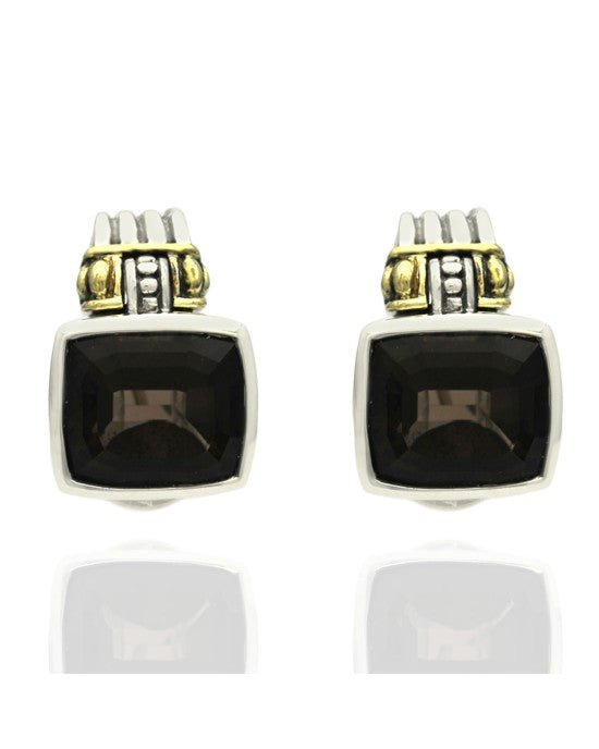 Lagos Caviar Smoky Quartz Earrings