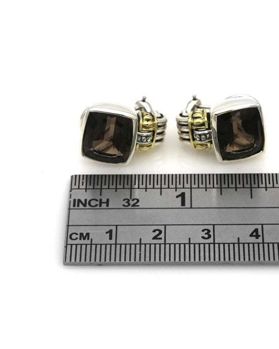 Lagos Caviar Smoky Quartz Earrings