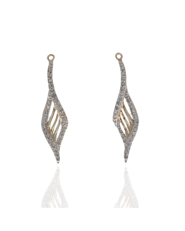 Diamond Bypass Earring Jackets in Yellow Gold