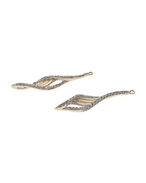 Diamond Bypass Earring Jackets in Yellow Gold