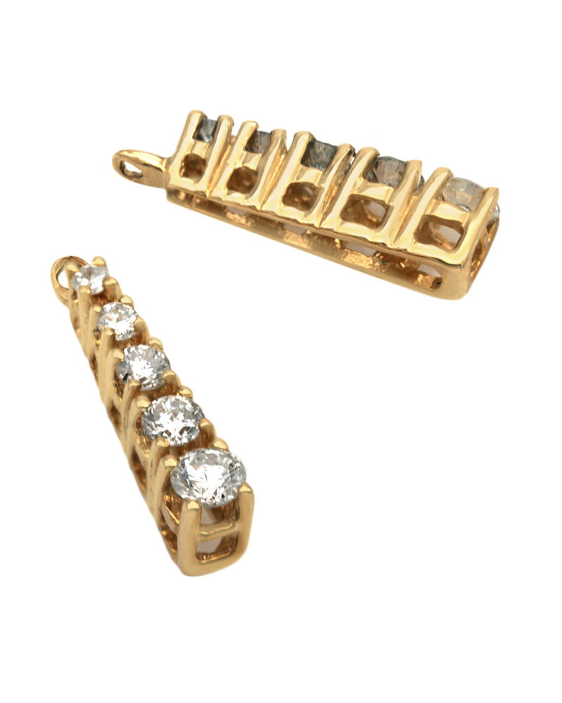 Diamond Drop Earring Jackets in Yellow Gold