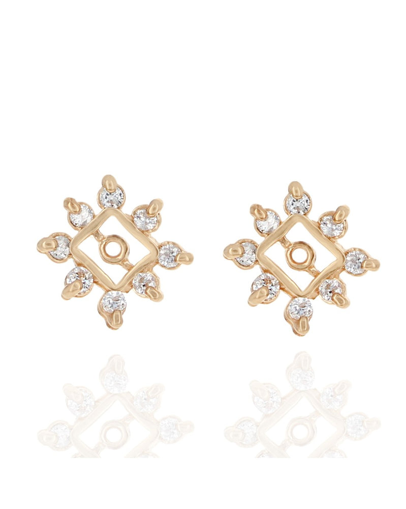 Diamond Square Earring Jackets