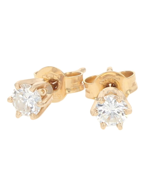 Diamond Stud Earrings in Yellow Gold