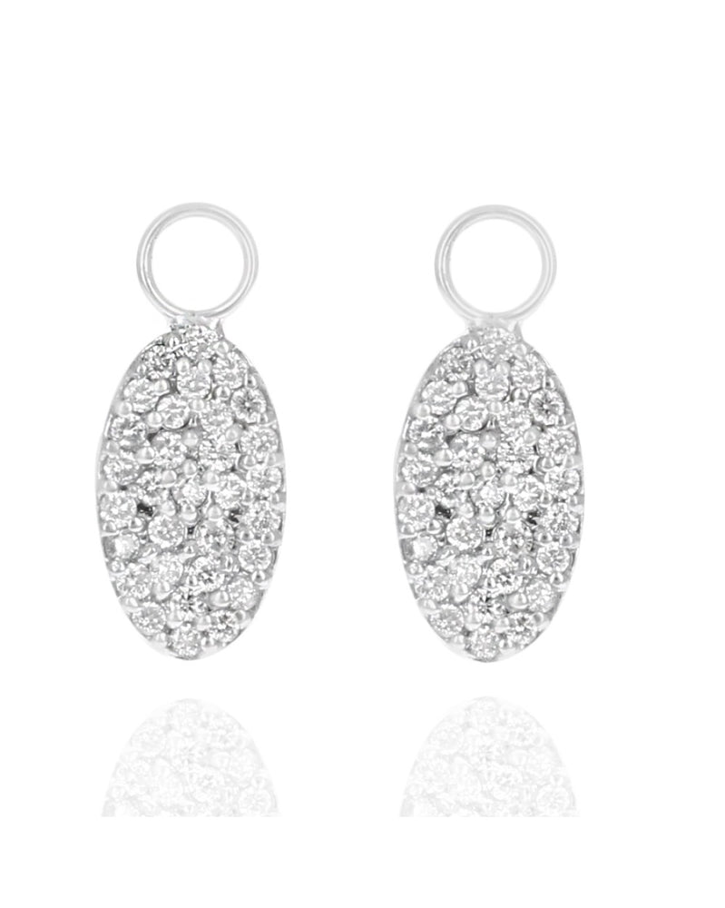 Diamond Pave Oval Earring Charms