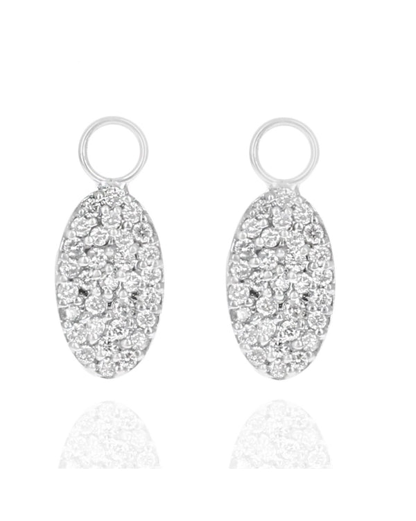 Diamond Pave Oval Earring Charms