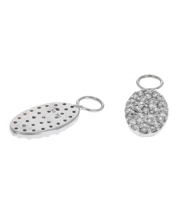 Diamond Pave Oval Earring Charms