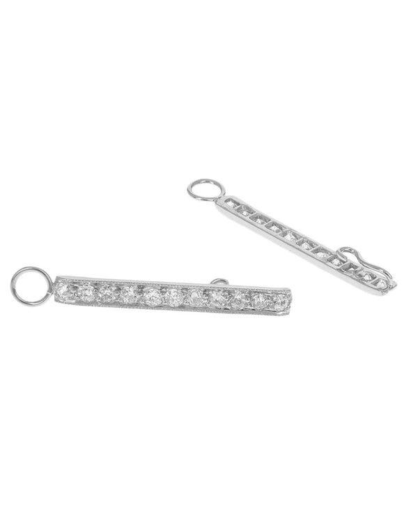 European Diamond Bar Earring Charms