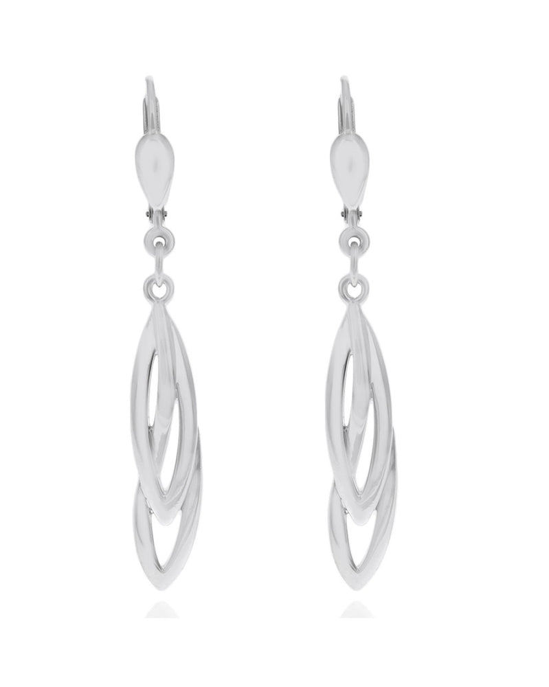 Dual Marquise Shape Dangle Earrings