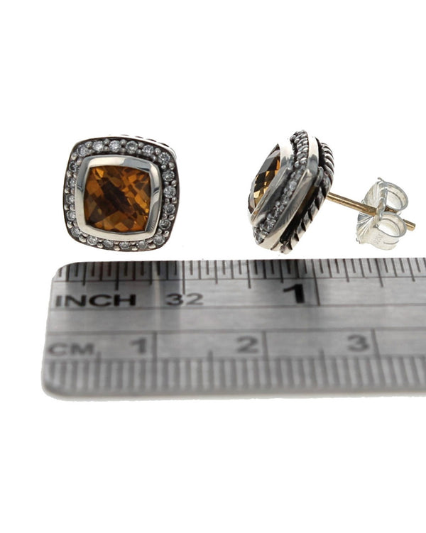 David Yurman Albion Citrine and Diamond Earrings