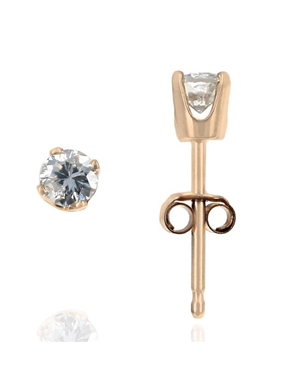 Diamond Stud Earrings in Yellow Gold
