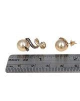 Le Vian Golden South Sea Pearl and Diamond Drop Earrings