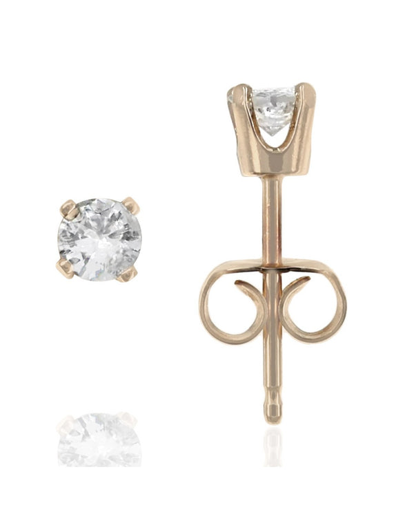 Diamond Stud Earrings in Yellow Gold