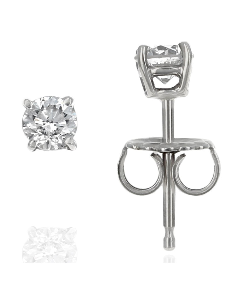 Diamond Stud Earrings in White Gold