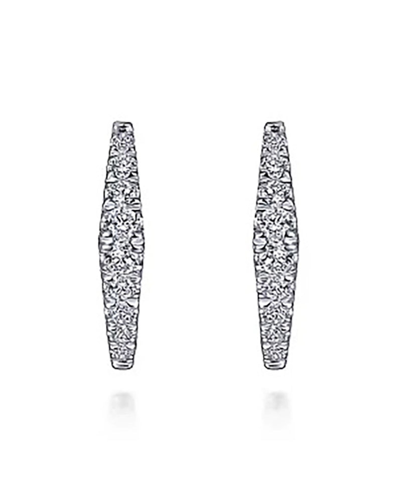 Gabriel & Co. Kaslique Collection Diamond Geometric Huggie Earrings