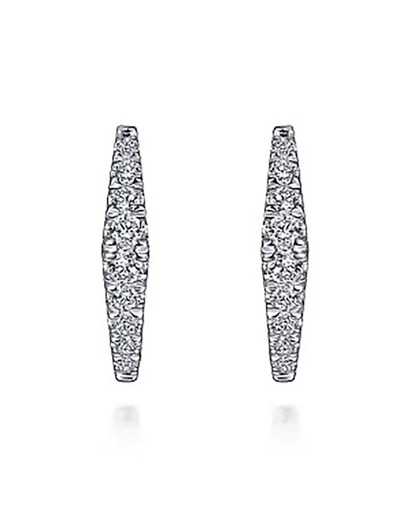 Gabriel & Co. Kaslique Collection Diamond Geometric Huggie Earrings