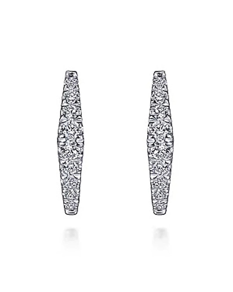 Gabriel & Co. Kaslique Collection Diamond Geometric Huggie Earrings