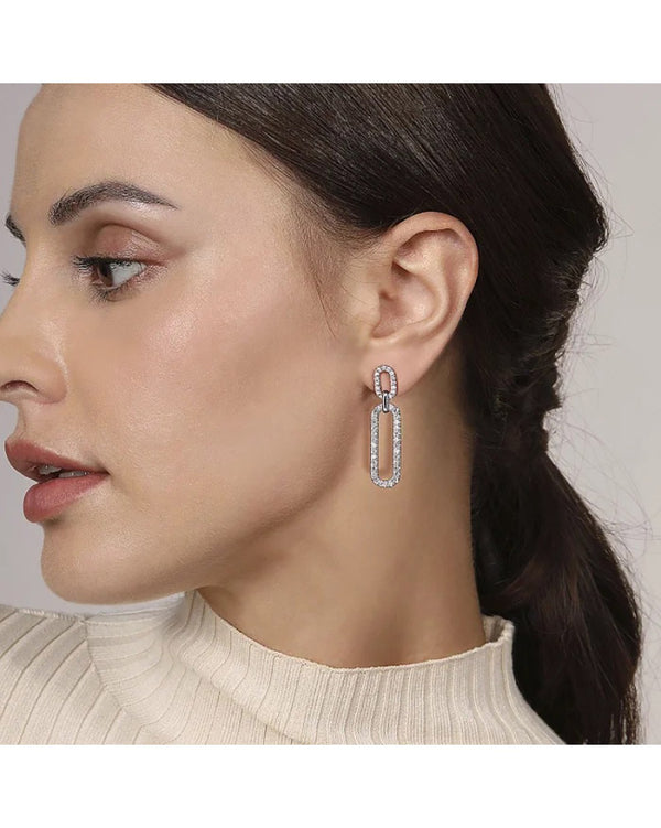 Gabriel & Co. Lusso Collection Diamond Oval Link Drop Earrings