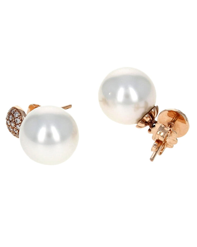 South Sea Pearl and Diamond Pave Drop Earrings