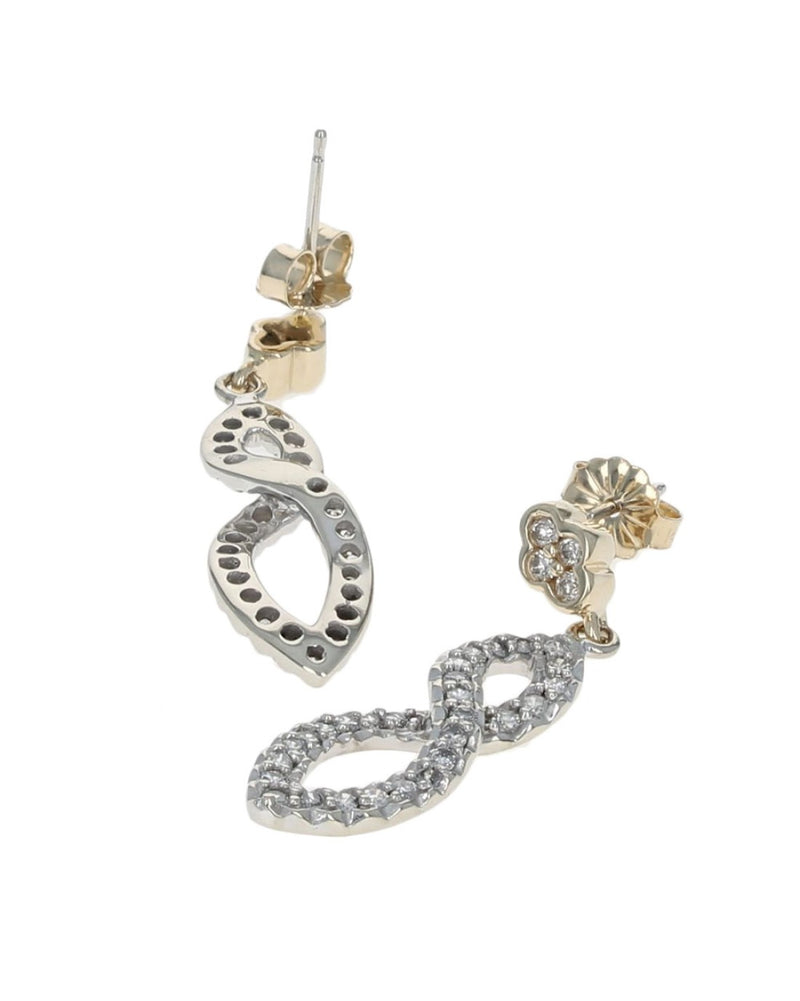 Diamond Infinity Drop Earrings