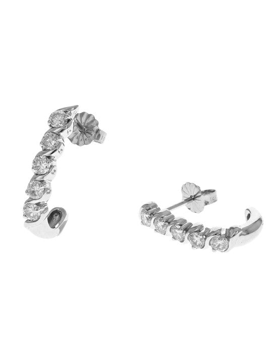 Diamond S Motif J Earrings