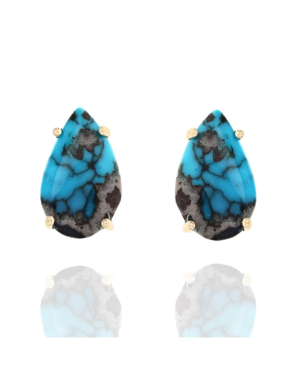Pear Shaped Turquoise Studs