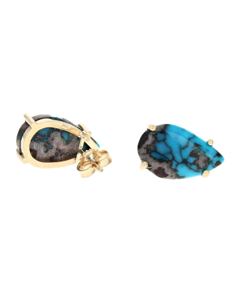 Pear Shaped Turquoise Studs