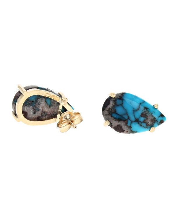 Pear Shaped Turquoise Studs