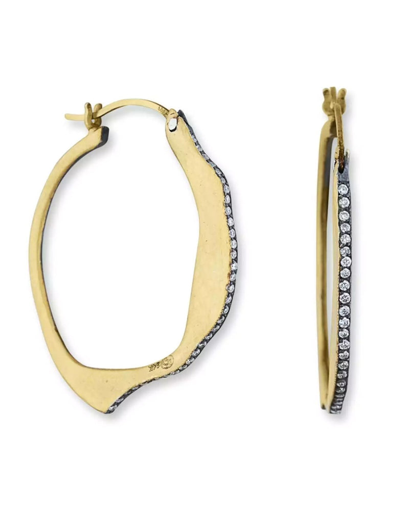 Lika Behar Kiki Diamond Pave Hoop Earrings