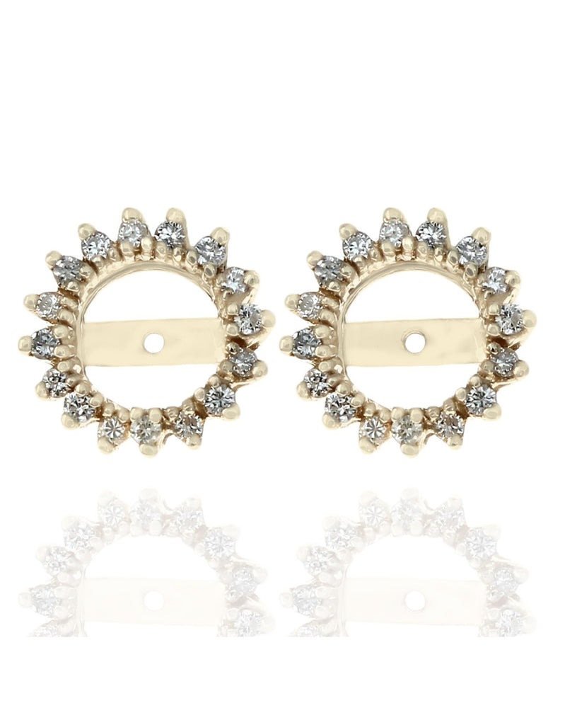 Diamond Earring Jackets in Yellow Gold