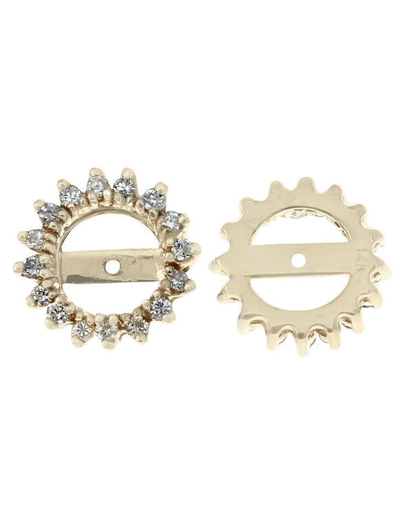 Diamond Earring Jackets in Yellow Gold