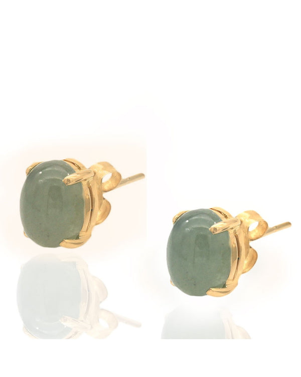 Nephrite Jade Stud Earrings