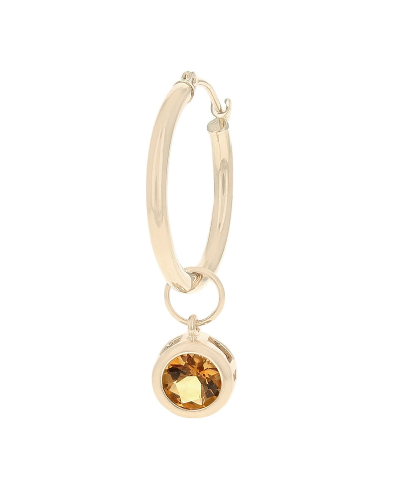 Citrine Earring Charms in Yellow Gold