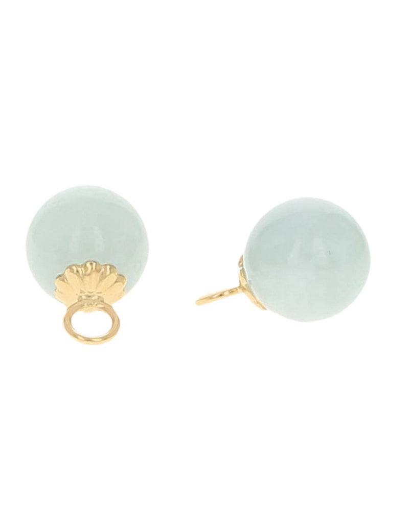 Light Green Jadeite Ball Earring Charms