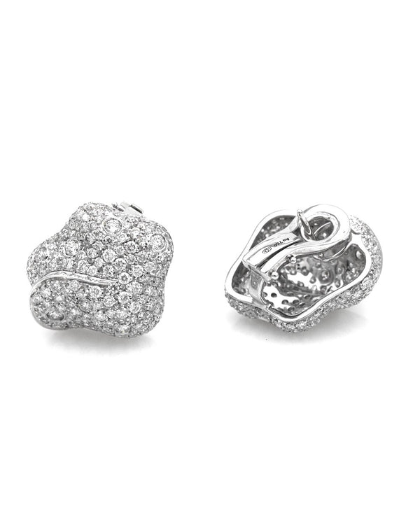 Hans Krieger Diamond Pave Wrap Earrings