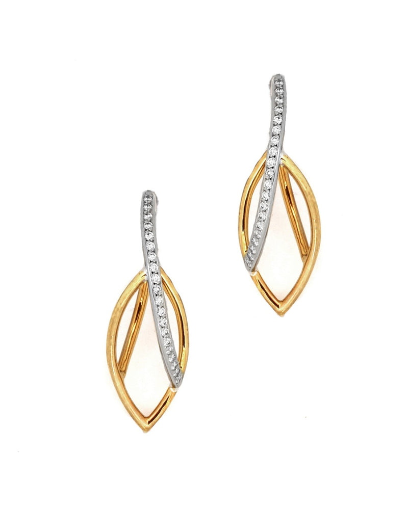 IsabelleFa Diamond Leaf Motif Earrings