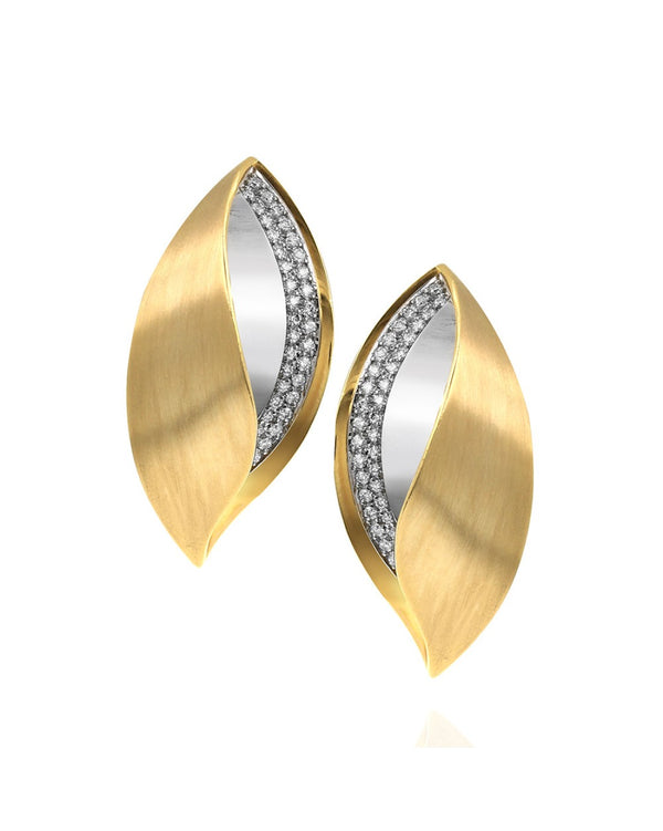 Isabella Fa Pave Diamond Earrings in Gold