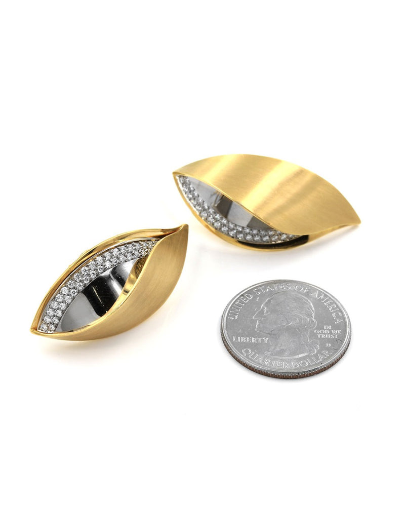 Isabella Fa Pave Diamond Earrings in Gold