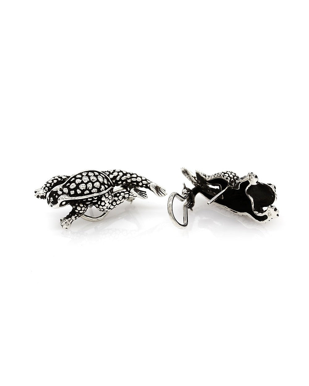 Kieselstein Cord Horny Toad Earrings in Silver – E.D. Marshall