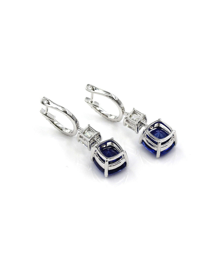 Sapphire and Diamond Earrings in Gold