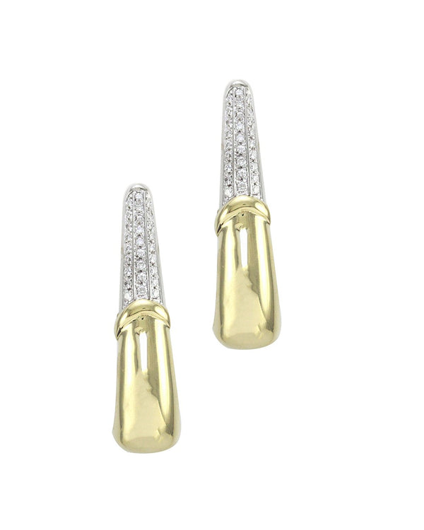 Leo Pizzo 18K Diamond Pave' 'J' Earrings