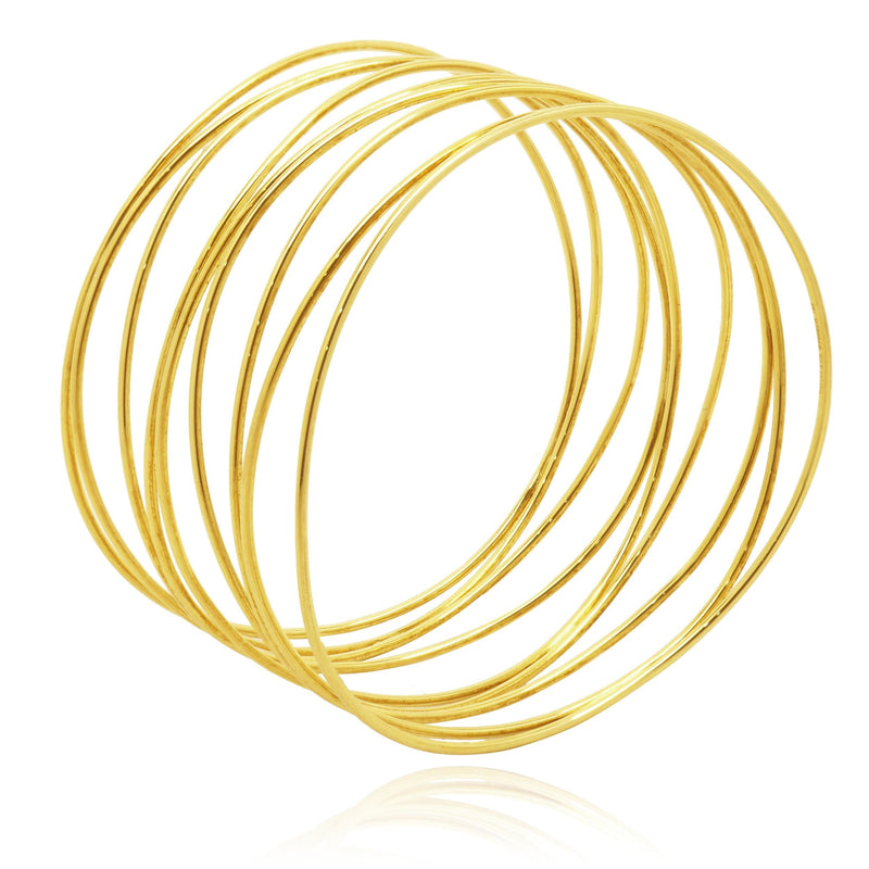 Tiffany & Co. 18 Karat Yellow Gold Elsa Peretti Nine Row Wave Bangle