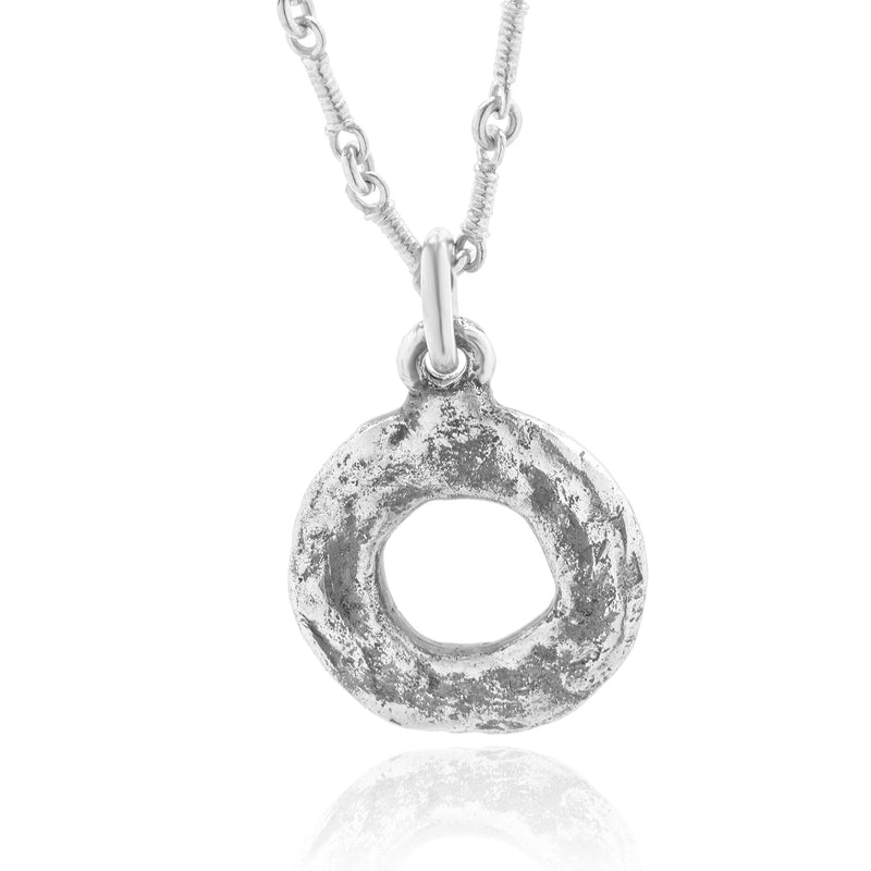 Lee Brevard Sterling Silver “Dane” Rope Link Charm Necklace