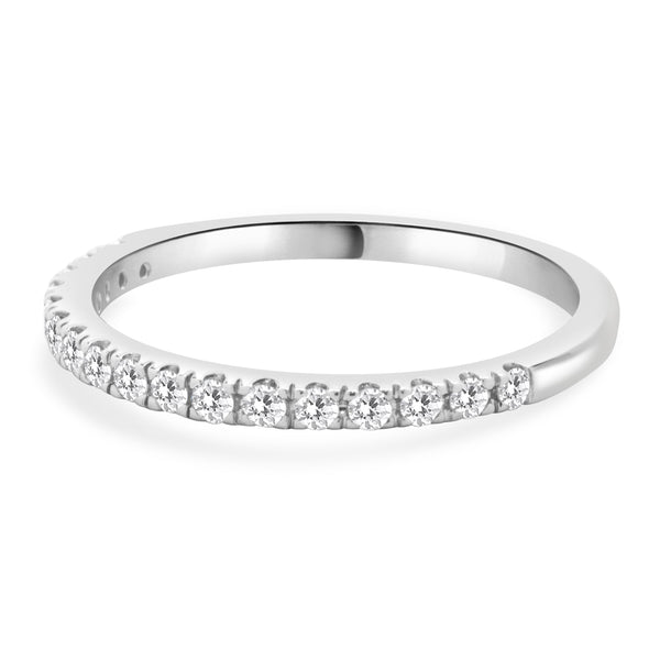 14 Karat White Gold Diamond Band